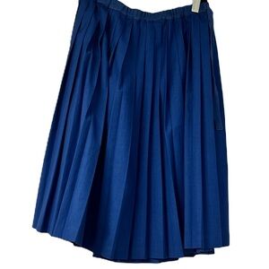 Petit Clair Girls Neon Blue Pleated Midi sz 14 Skirt elastic waist aline